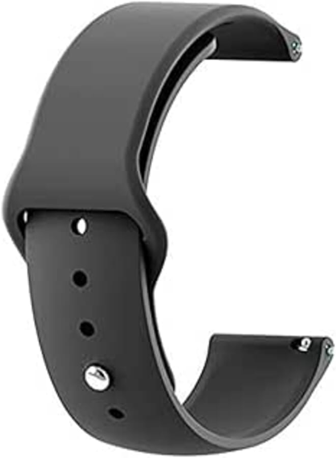 CIRO Soft Silicon Strap 20 mm Compatible with All Smart Watches and Watches (Black)